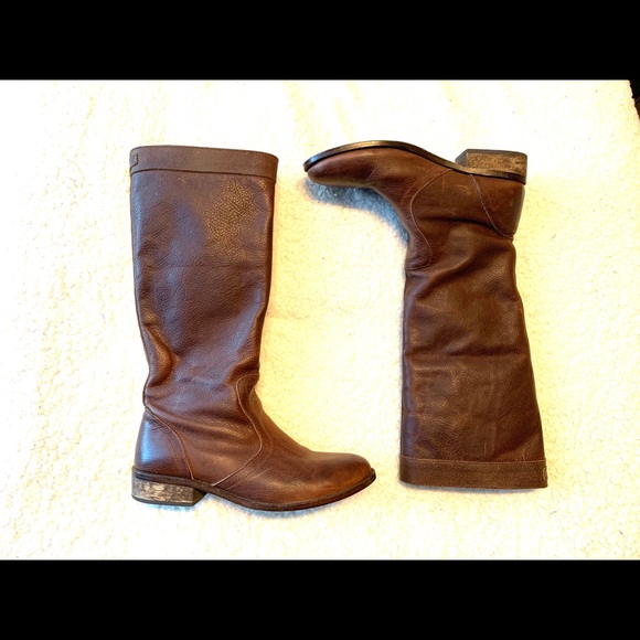 Diesel Desert Prarie Brown Leather High Boots - Picture 3 of 14